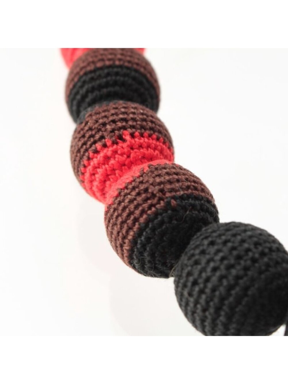 Prada Archive Knitted Crochet Necklace Black Red - Picture 4 of 10